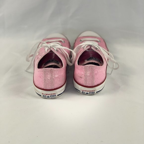 Chuck Taylor All-Star Sparkle Pink Coated Canvas Lows - Junior size 5 - Picture 2 of 6